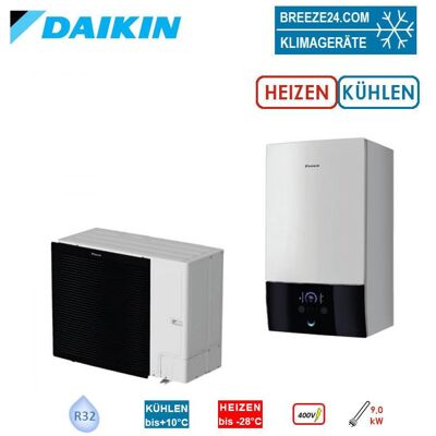 Daikin Altherma 3 R W Set ERLA11DW1 11 kW + EBBX11D9W Wärmepumpe + Hydromodul mit Heizstab 9 kW Daikin Altherma 3 R W Set ERLA11DW1 11 kW + EBBX11D9W Wärmepumpe + Hydromodul mit Heizstab 9 kW