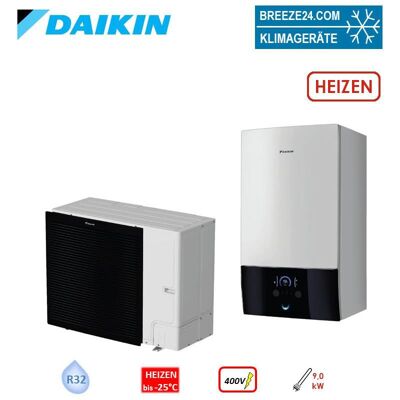 Daikin Altherma 3 R W Set ERLA14DW1 - 14 kW + EBBH16D9W Wärmepumpe + Hydromodul mit Heizstab 9 kW Daikin Altherma 3 R W Set ERLA14DW1 - 14 kW + EBBH16D9W Wärmepumpe + Hydromodul mit Heizstab 9 kW