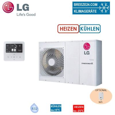 LG THERMA Luft/Wasser-Wärmepumpe HM071MRS.UA40 Monobloc 7,0 kW zum Heizen + Kühlen R32 LG THERMA Luft/Wasser-Wärmepumpe HM071MRS.UA40 Monobloc 7,0 kW zum Heizen + Kühlen R32