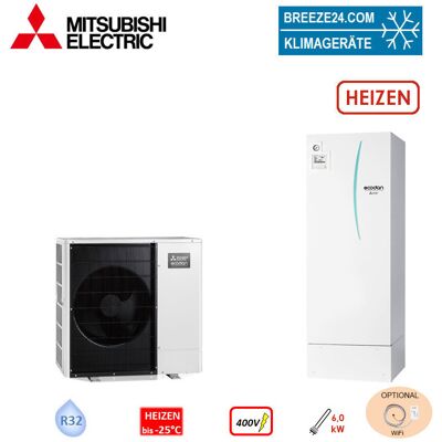 Mitsubishi Electric Set 8.13 PUZ-WM85YAA+EHPT20X-VM6D Monoblock-Wärmepumpe+Speichermodul 8,5 kW 400V Mitsubishi Electric Set 8.13 PUZ-WM85YAA+EHPT20X-VM6D Monoblock-Wärmepumpe+Speichermodul 8,5 kW 400V