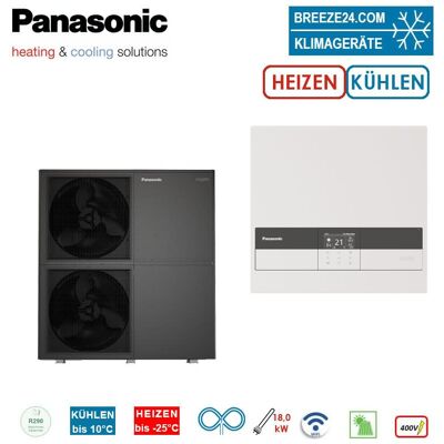 Panasonic Aquarea T-CAP Generation M Set WH-WXG30ME8 + WH-CME8L Steuermodul WiFi 400V 30 kW R290 Panasonic Aquarea T-CAP Generation M Set WH-WXG30ME8 + WH-CME8L Steuermodul WiFi 400V 30 kW R290