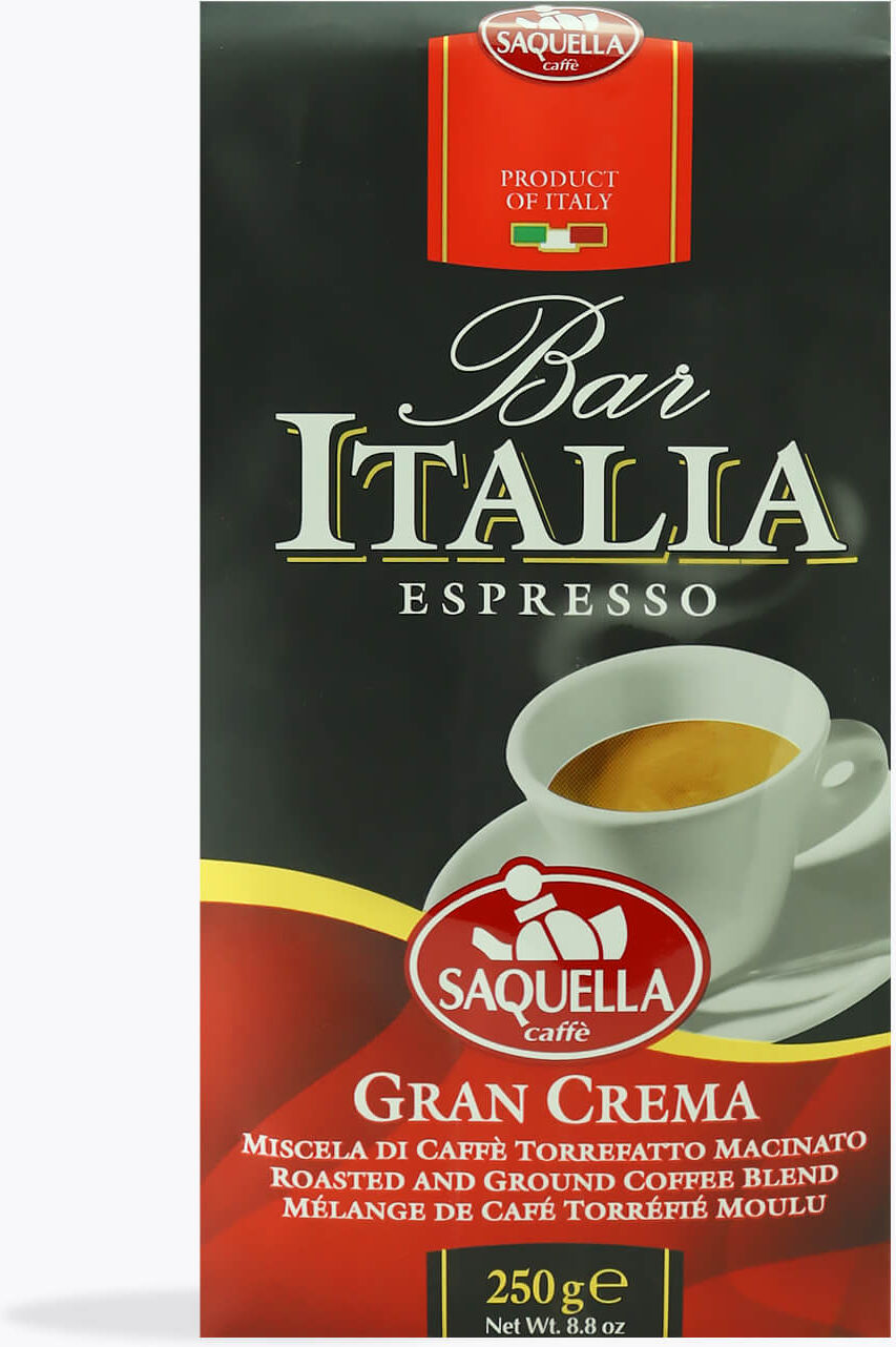 Saquella Caffè Bar Italia Gran Crema 250g gemahlen