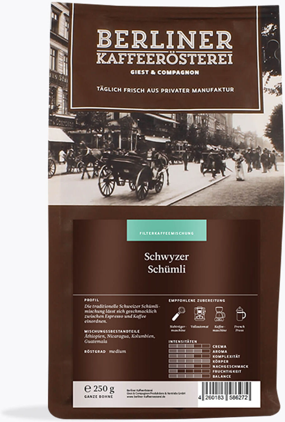 Berliner Kaffeerösterei Schwyzer Schümli 250g