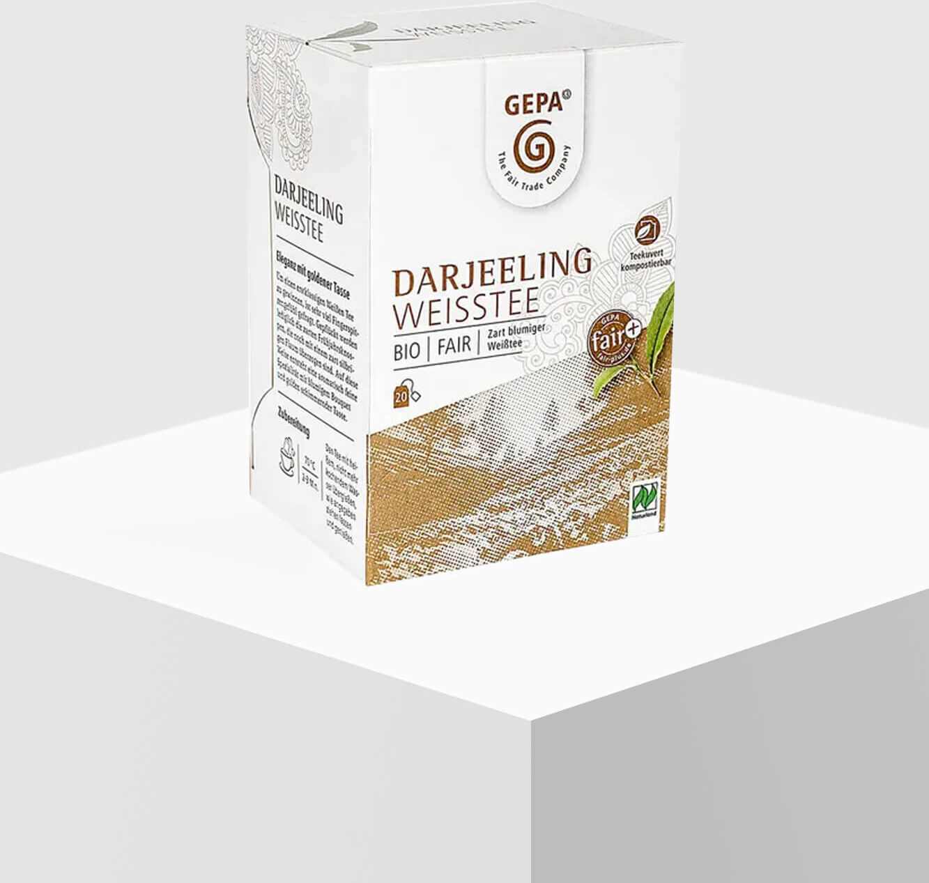 GEPA Weißtee Darjeeling 20 Teebeutel