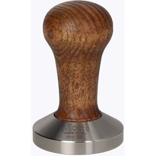 Motta Tamper Edelstahl Gewölbt mit Holzgriff Braun 58mm