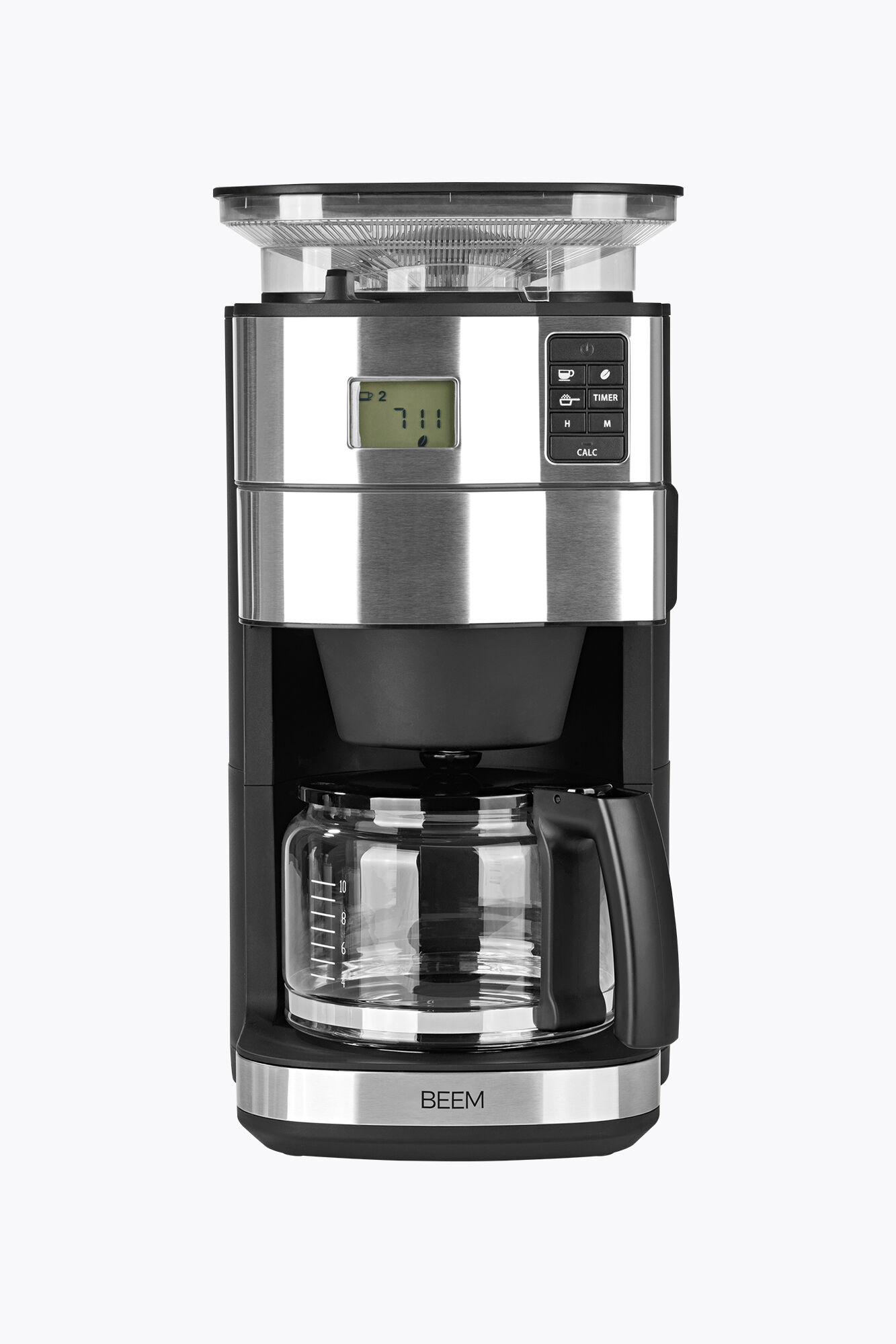 BEEM Kaffeemaschine Fresh-Aroma-Perfect II Glas 1000W schwarz/Edelstahl mit...