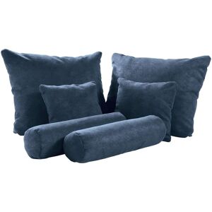 meinBett Deko-Kissenset, 6-teilig  Pembroke ¦ blau ¦ Samt