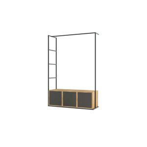 Höffner Kompaktgarderobe   Cube ¦ braun ¦ Maße (cm): B: 124 H: 185 T: 43