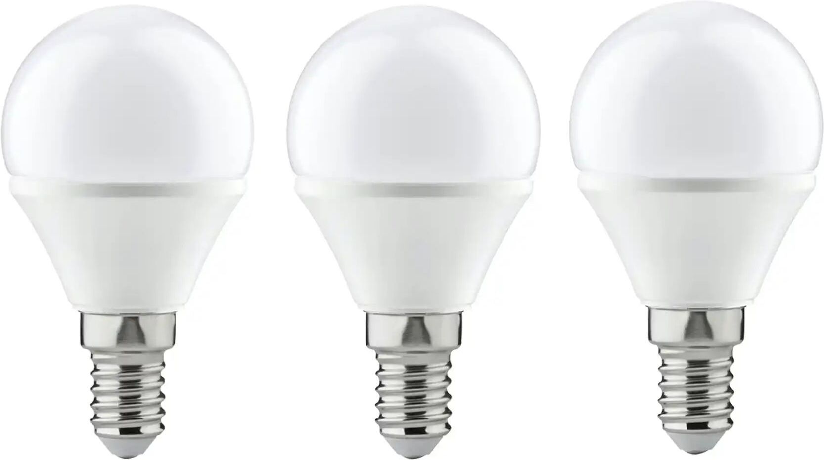 Höffner LED 3-er Pack, Tropfen E14 4W, 250lm, 2700K ¦ weißØ: 4.5