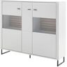 uno Highboard  Leni ¦ grau ¦ Maße (cm): B: 159 H: 136 T: 37