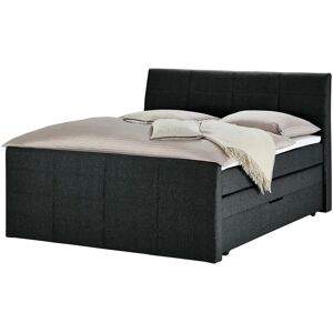 Höffner Boxspringbett mit Bettkasten Baron ¦ schwarz ¦ Maße (cm): B: 168 H: 1