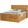 uno Boxspringbett mit Stauraum  Croco ¦ gelb ¦ Maße (cm): B: 197 H: 1