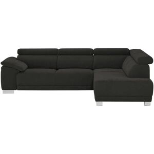 Höffner Ecksofa  Chocolo ¦ schwarz ¦ Maße (cm): B: 270 H: 76 T: 205