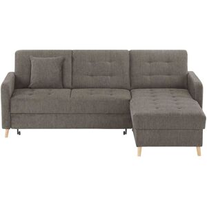 Höffner Ecksofa mit Schlaffunktion Venus ¦ braun ¦ Maße (cm): B: 222 H: 87 T: