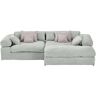 smart Ecksofa in trendigem Cordstoff Lianea ¦ grau ¦ Maße (cm): B: 29