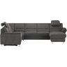 meinSofa Wohnlandschaft  Donald ¦ grau ¦ Maße (cm): B: 330 H: 89 T: 2