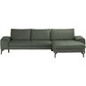 Hukla Ecksofa Leder  Kalea ¦ grün ¦ Maße (cm): B: 303 H: 82 T: 180