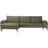 Hukla Ecksofa Leder  Kalea ¦ grün ¦ Maße (cm): B: 303 H: 82 T: 180