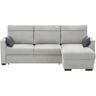 Höffner Ecksofa  Simba ¦ silber ¦ Maße (cm): B: 232 H: 87 T: 158