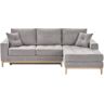 smart Ecksofa  Vivien ¦ grau ¦ Maße (cm): B: 242 H: 90 T: 173