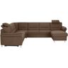 meinSofa Wohnlandschaft   Donald ¦ braun ¦ Maße (cm): B: 330 H: 89 T: