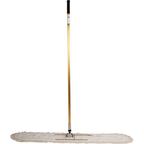 Axis Line 120cm Edelstahl Wischmop Profi Komplettset 100% Baumwollbezug Parkett