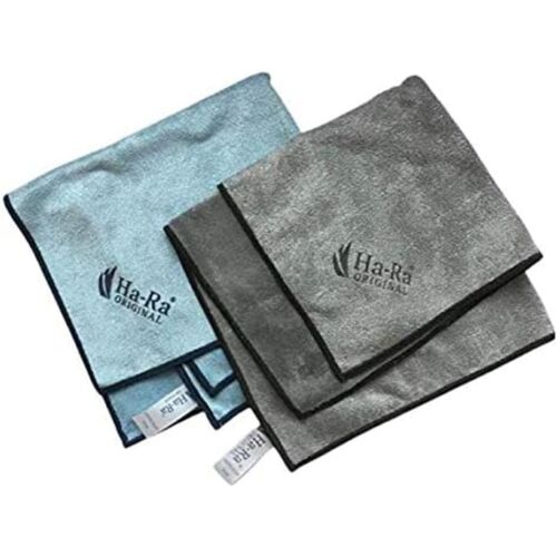 Axis Ha-Ra Star-Tuch 2er Set blau & anthrazit I Mikrofaser Tuch für