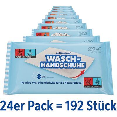 Axis ZVG zetMedica Feuchte Waschhandschuhe, 24er PACK , Parfümfrei, pH-neutral, 192 Axis ZVG zetMedica Feuchte Waschhandschuhe, 24er PACK , Parfümfrei, pH-neutral, 192