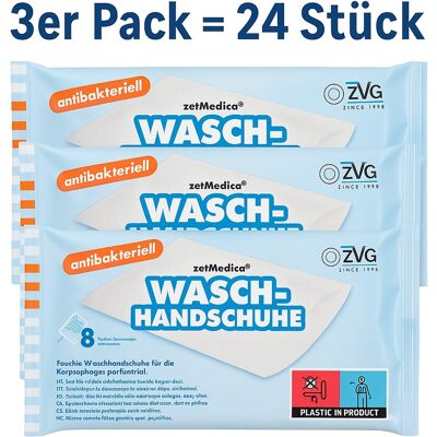 Axis ZVG zetMedica Feuchte Waschhandschuhe, 3er PACK , Parfümfrei, pH-neutral, 24 Axis ZVG zetMedica Feuchte Waschhandschuhe, 3er PACK , Parfümfrei, pH-neutral, 24