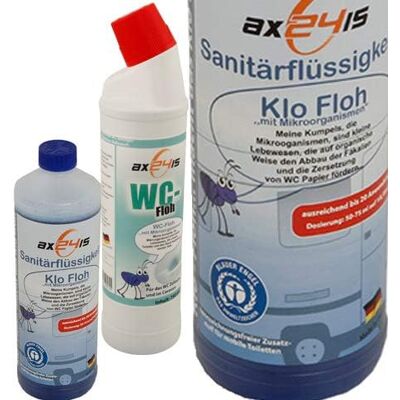 Axis Klo Floh Klo Floh und WC Floh als Set Sanitärflüssigkeit für Camping WC mit Axis Klo Floh Klo Floh und WC Floh als Set Sanitärflüssigkeit für Camping WC mit