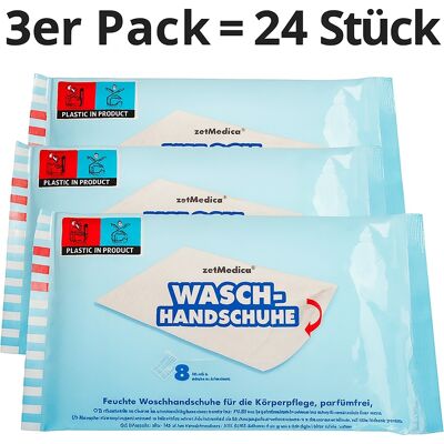 Axis ZVG zetMedica Feuchte Waschhandschuhe, 3er PACK , Parfümfrei, pH-neutral, 24 Axis ZVG zetMedica Feuchte Waschhandschuhe, 3er PACK , Parfümfrei, pH-neutral, 24
