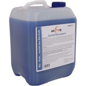 Axis24 GmbH Klo Floh Sanitärflüssigkeit 5 Liter für Camping WC mit Mikroorganismen riecht gut, Wohnwagen, Boot, mobile Toiletten WC Axis Line - Entsorgung im normalen WC möglich