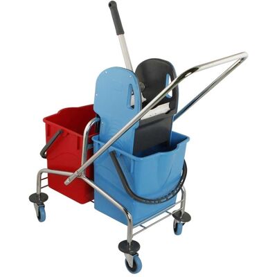 Axis Line Doppelfahrwagen Reinigungswagen 17 Liter Chrom Axis Line Doppelfahrwagen Reinigungswagen 17 Liter Chrom