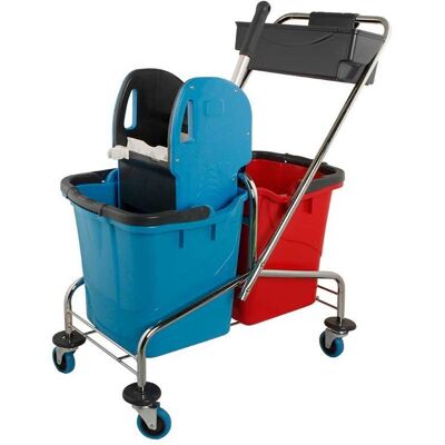 Axis Line Doppelfahrwagen Reinigungswagen 25 Liter Chrom Axis Line Doppelfahrwagen Reinigungswagen 25 Liter Chrom