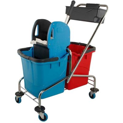 Axis Line Doppelfahrwagen Reinigungswagen 25 Liter Chrom Axis Line Doppelfahrwagen Reinigungswagen 25 Liter Chrom
