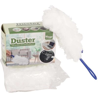 Axis Line Staubmagnet Multi Duster Set, 10 Mikrofaser-Aufsätze & Klapphalter, Axis Line Staubmagnet Multi Duster Set, 10 Mikrofaser-Aufsätze & Klapphalter,
