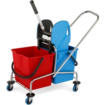 Axis Line Doppelfahrwagen Reinigungswagen 17 Liter Chrom Axis Line Doppelfahrwagen Reinigungswagen 17 Liter Chrom