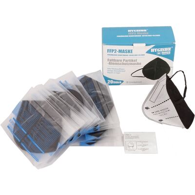 Axis Line 20 x FFP2 Maske schwarz Sparpack 1 Stück im Beutel verpackt + 6 Axis Line 20 x FFP2 Maske schwarz Sparpack 1 Stück im Beutel verpackt + 6
