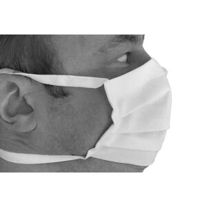 Axis24 GmbH kein Schmerz an Ohren - Mund- und Nasenmaske Gesichtsmaske 100 % Baumwolle 2 lagig Made in Germany mit Nasendraht gut für Brillenträger und 2 Bändern