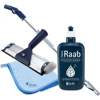 Axis Ha-Ra Fenster-Putz-Set I Fensterwischer Standard 19 cm I Hammer Microfaser-Tuch Axis Ha-Ra Fenster-Putz-Set I Fensterwischer Standard 19 cm I Hammer Microfaser-Tuch