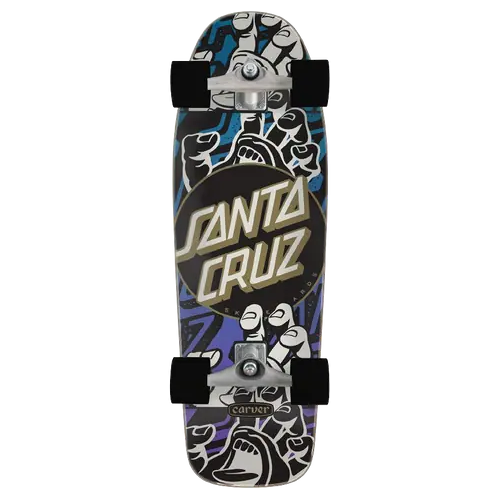 Santa Cruz 80s Rider Handled Dot Surfskate Komplettboard (Schwarz)