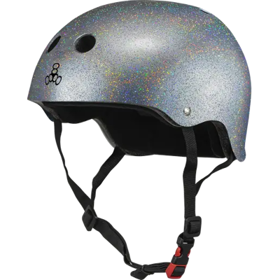 Triple Eight Glitter Sweatsaver Skate Helm (Silber) Triple Eight Glitter Sweatsaver Skate Helm (Silber)