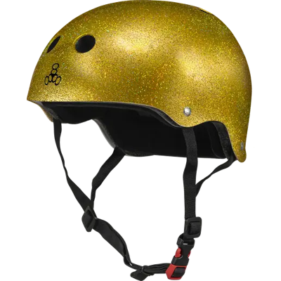 Triple Eight Glitter Sweatsaver Skate Helm (Gold) Triple Eight Glitter Sweatsaver Skate Helm (Gold)