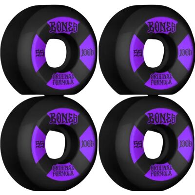 Skateboard Rollen Bones 100's OG Formula V5 4 Stk. (55mm - Schwarz/Lila) Skateboard Rollen Bones 100's OG Formula V5 4 Stk. (55mm - Schwarz/Lila)