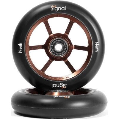 North Scooters Stunt Scooter Rollen North Signal 2 Stk. (110mm - Rust/Black) North Scooters Stunt Scooter Rollen North Signal 2 Stk. (110mm - Rust/Black)