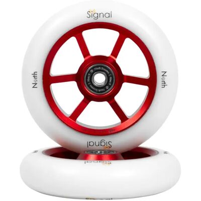 North Scooters Stunt Scooter Rollen North Signal 2 Stk. (110mm - Red / White) North Scooters Stunt Scooter Rollen North Signal 2 Stk. (110mm - Red / White)