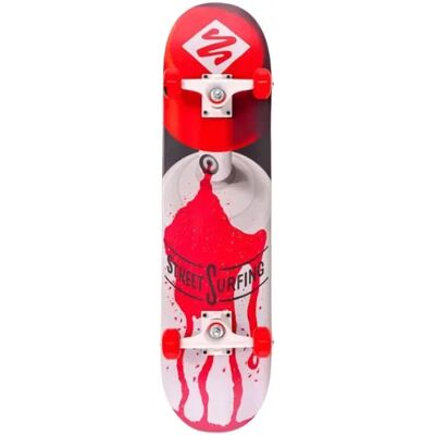 Kanon 7,75'' Skateboard - ABEC 7 - Street Skate - Weiß/Rot Kanon 7,75'' Skateboard - ABEC 7 - Street Skate - Weiß/Rot
