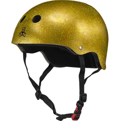 Skate Helm Triple Eight Glitter Sweatsaver (XL-XXL - Gold) Skate Helm Triple Eight Glitter Sweatsaver (XL-XXL - Gold)