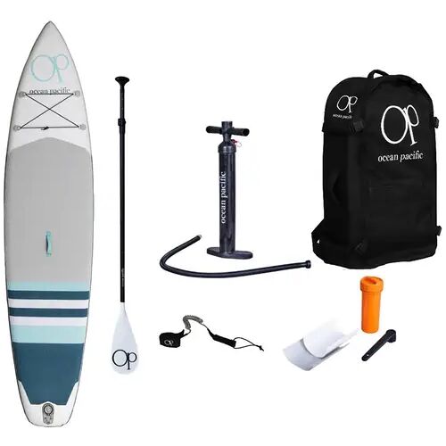 Ocean Pacific Laguna Lite 11'6 Aufblasbares SUP Board (Weiß/Grau/Petrol)