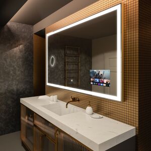 Artforma Rechteckig Badspiegel mit LED Beleuchtung Wandspiegel Badezimmerspiegel Spiegel L01